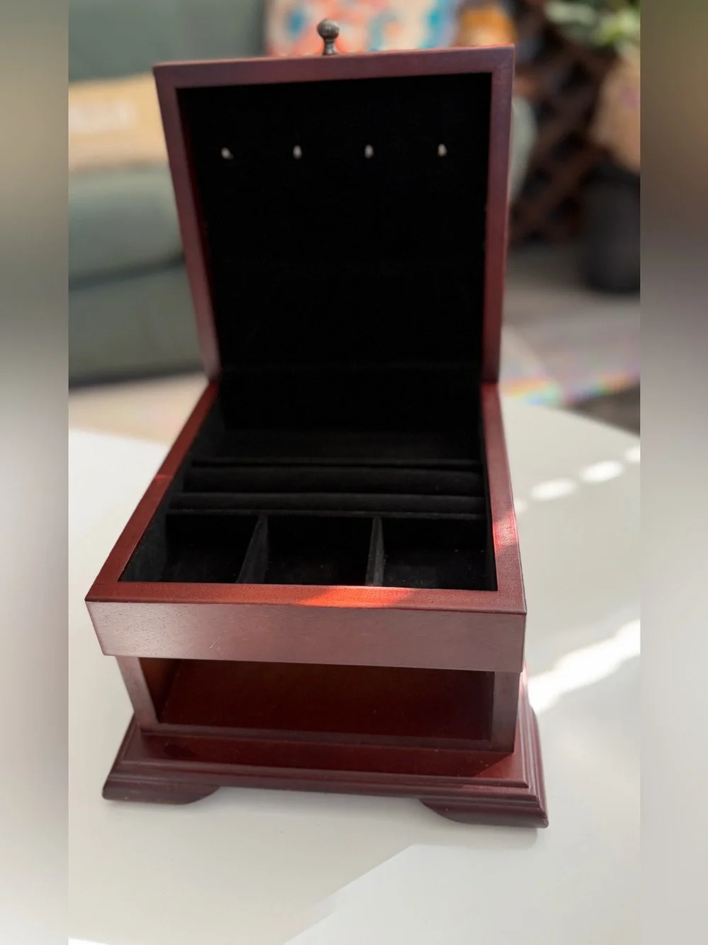 Cherry Wooden Jewelry Box Kathryn White